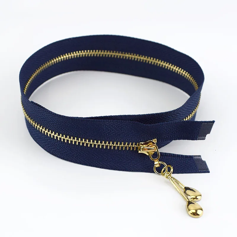 Navyblue 2Pcs40-70cm 3# металлическая застежка-молния Авто замок open-конец воды падение силдер молния для шитья сумка аксессуары молния длинная молния - Цвет: Navyblue