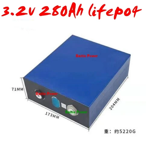 1 шт. 3,2 В Lifepo4 батарея 3,2 В 90Ah 105Ah 280Ah 50Ah большая емкость 3C разряда для Diy 12 В 100Ah Солнечная энергия хранения энергии RV