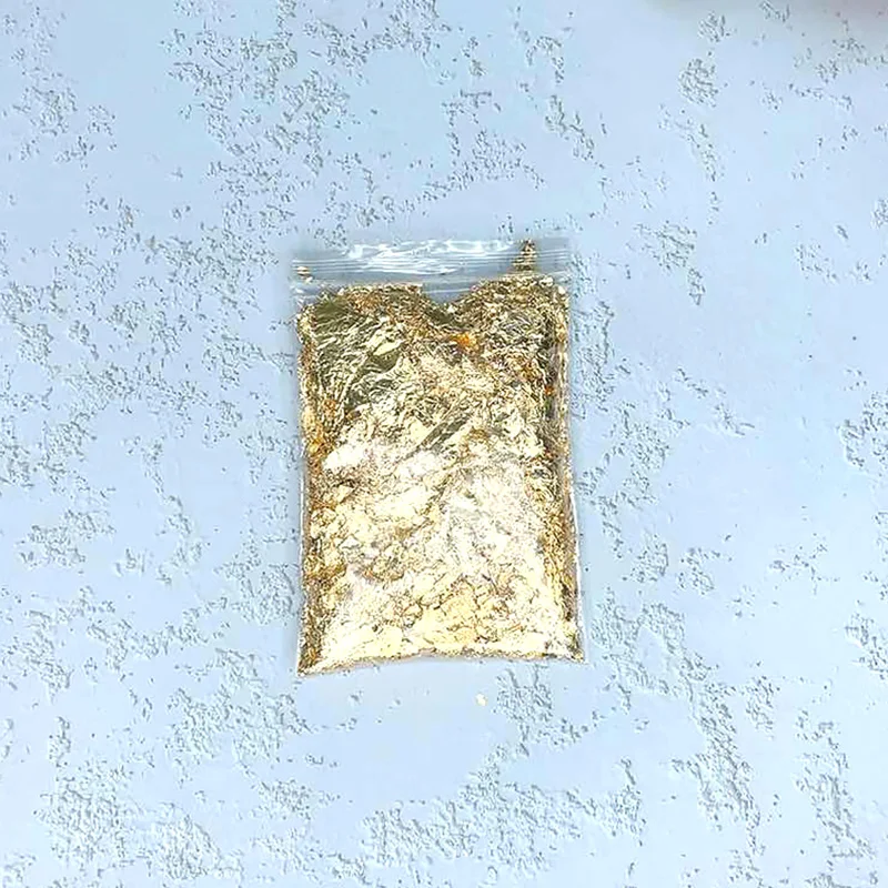 3g Imitation Gold Sliver Copper Foil Sequins Glitters Craft Leaf Flake Sheets Bulk Foil Paper For Gilding DIY Nail Art Decor 