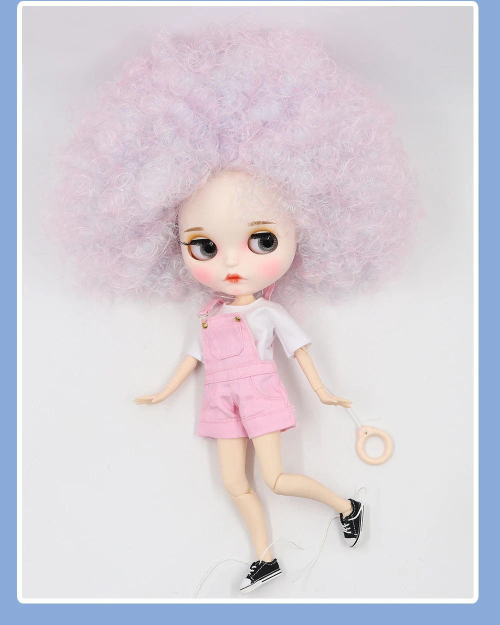 Neo Blythe Doll with Multi-Color Hair, White Skin, Matte Pouty Face & Custom Jointed Body 2