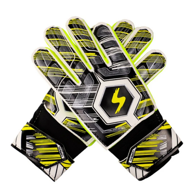 Футбольные защитные перчатки, латексные детские мужские футбольные перчатки, профессиональные взрослые Вратарские тренировочные безопасные перчатки - Цвет: Y8