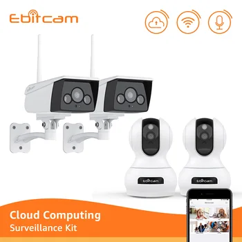 

Ebitcam Cloud CCTV Camera Security System Kit Wifi IP Camera 1080p Wifi Outdoor IP Cameras 1080p Indoor Video Surveillance Kit