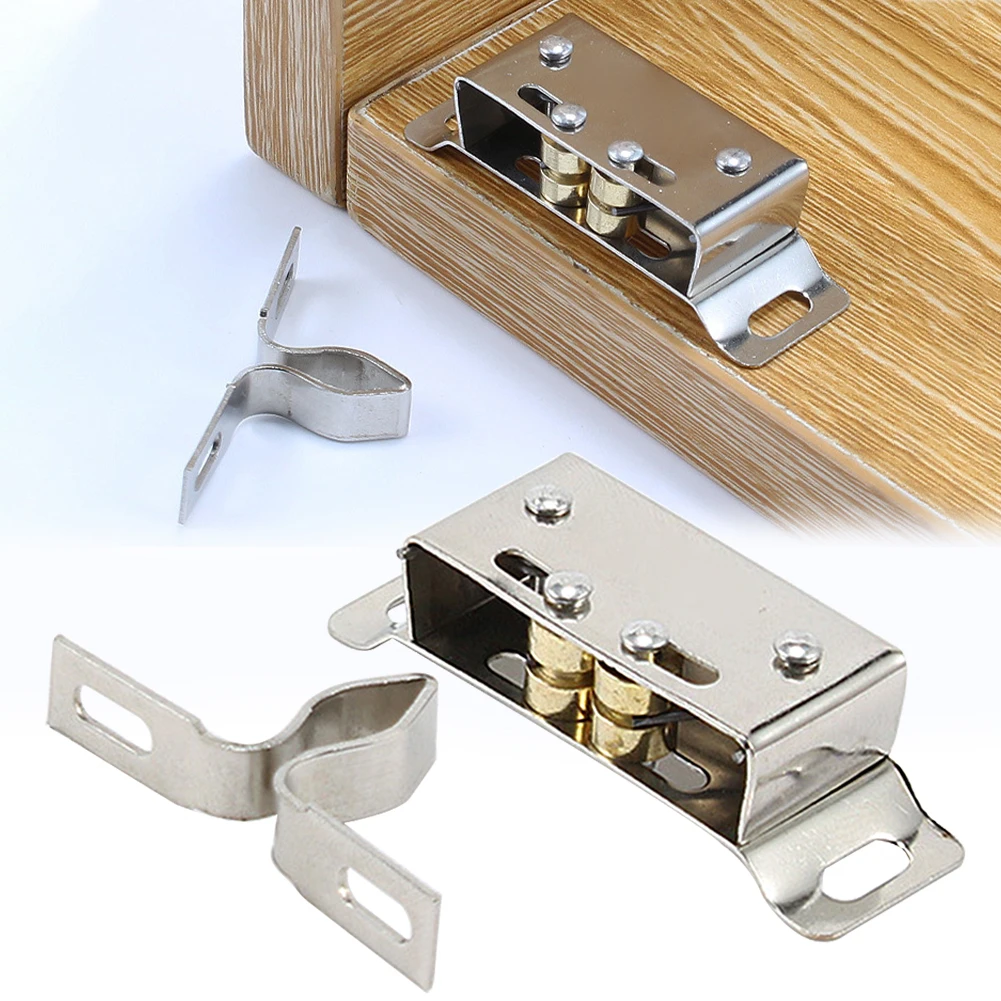 

Hardware Kitchen Catch Short Touch Bead Rebound Cupboard Stainless Steel Cabinet Door Latch Vitrine Wardrobe Clip Fittings