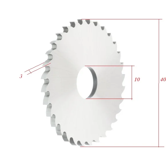 

5pcs Outer Diameters 40mm Thickness 3mm Slitting Saw Blade Solide Carbide Circular Milling Saw Blades CNC Lathe Metal