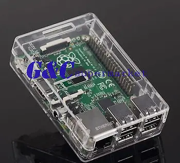 

Transparent Clear Case Boxes Raspberry Pi 2 B Case Cover Enclosure Box ABS V2 diy electronics