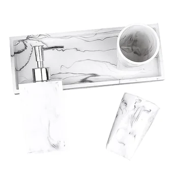 

1 Set Home Bathroom Kitchen Soap Dispenser Bottle Organizer Tray with Cups