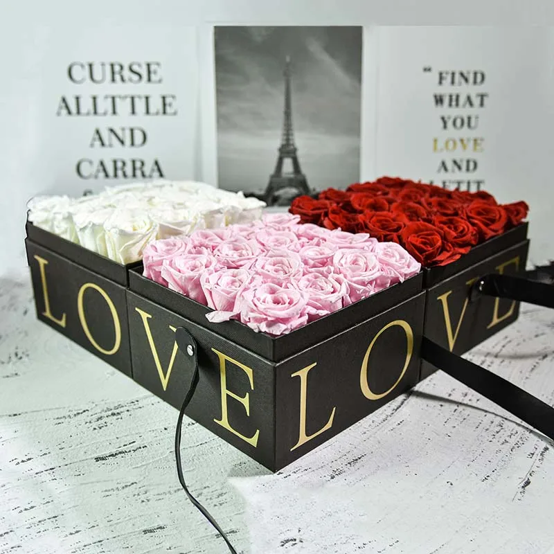 Eternal Rose In Love Box Preserved Real Flowers with Box Set Best Mothers  Day Gift Romantic Valentines Christmas Gifts for Her