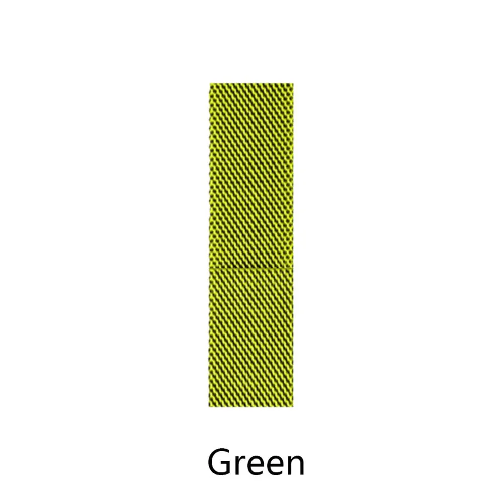Green Миланский Браслет, Браслет Нержавеющая сталь ремешок для наручных часов Apple Watch серии 1/2/3, 42 мм, 38 мм, версия браслет ремешок для наручных часов iwatch, для детей 4, 5, 40 мм 44 м - Цвет ремешка: Green