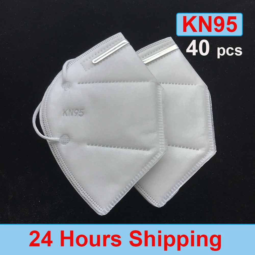 

40 pcs KN95 Mascarillas De ProteccionDustproof Anti-fog And Breathable Face Masks Mouth Mask Protective Dust Masks Respirator