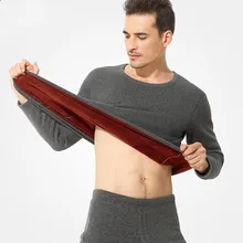 350 г плюс бархатный утепленный комплект для влюбленных, тонкое мужское термобелье с круглым вырезом, Женская Мужская и женская теплая одежда