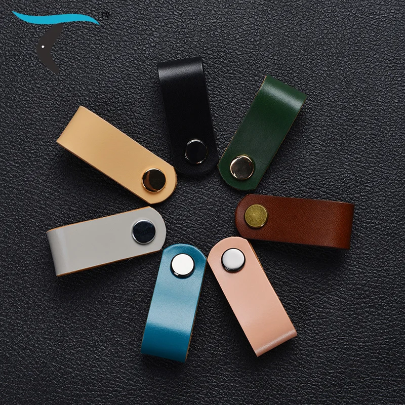 

Nordic Style Italian Leather Drawer Knobs Closet Shoe Cabinet Wine Cupboard Cowhide Handle Furniture Pulls Hardware