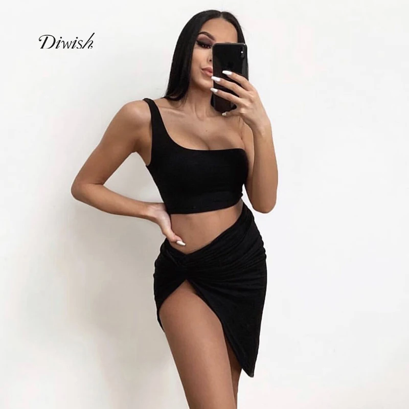 Diwish/женский комплект из двух предметов сексуальный укороченный топ