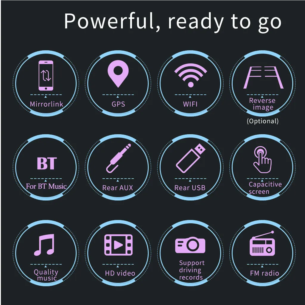2 Din 7 ''автомобильный радиоприемник Android 8,1 мультимедийный плеер сенсорный экран gps навигация Bluetooth FM wifi DVR Авто аудио плеер