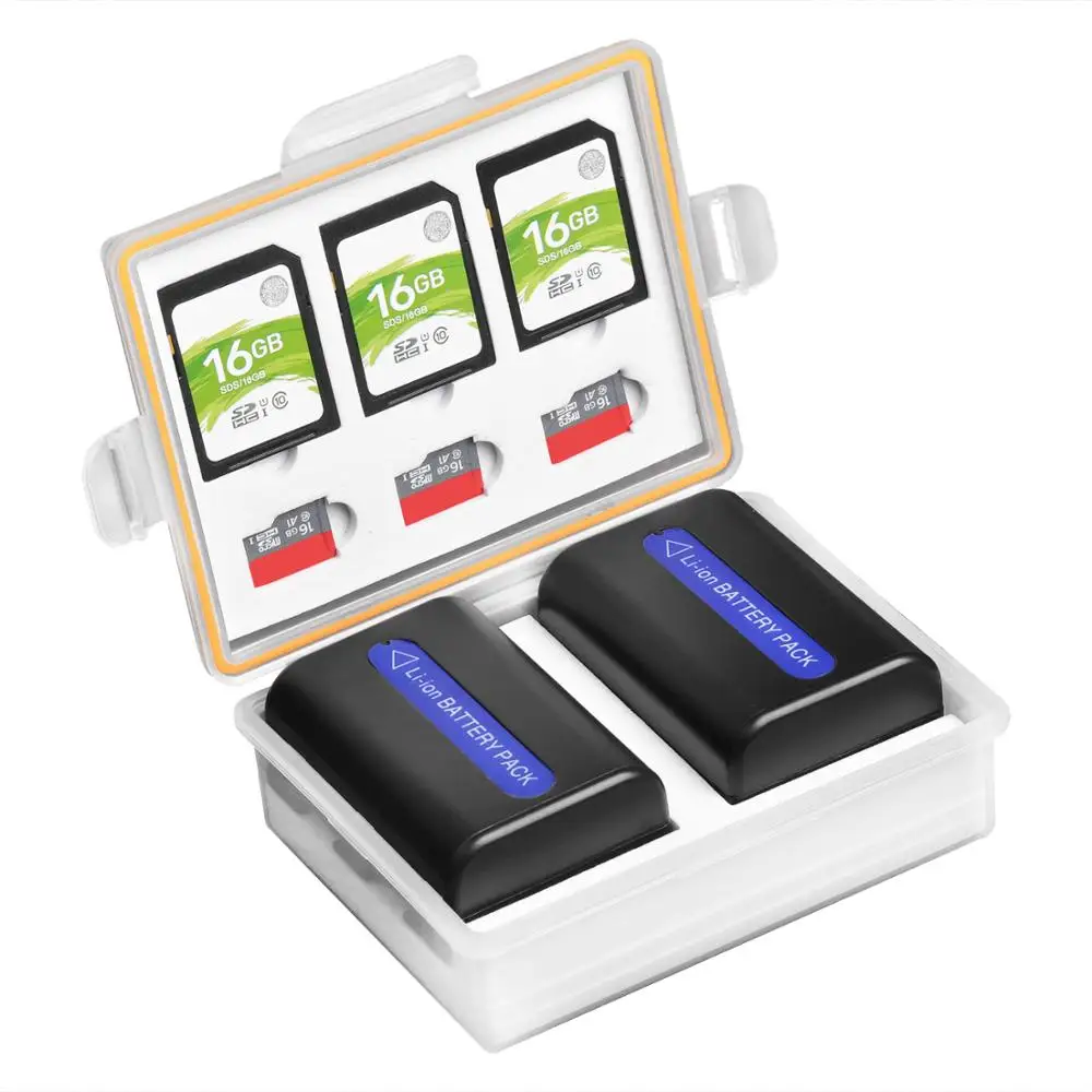 

Camera Battery Storeage Box for LP-E6 LP-E8 LP-E10 LP-E12 LP-E17 EN-EL3E EN-EL14 EN-EL15 NP-FW50 NP-FZ100 BLF19 BLG10 Battery