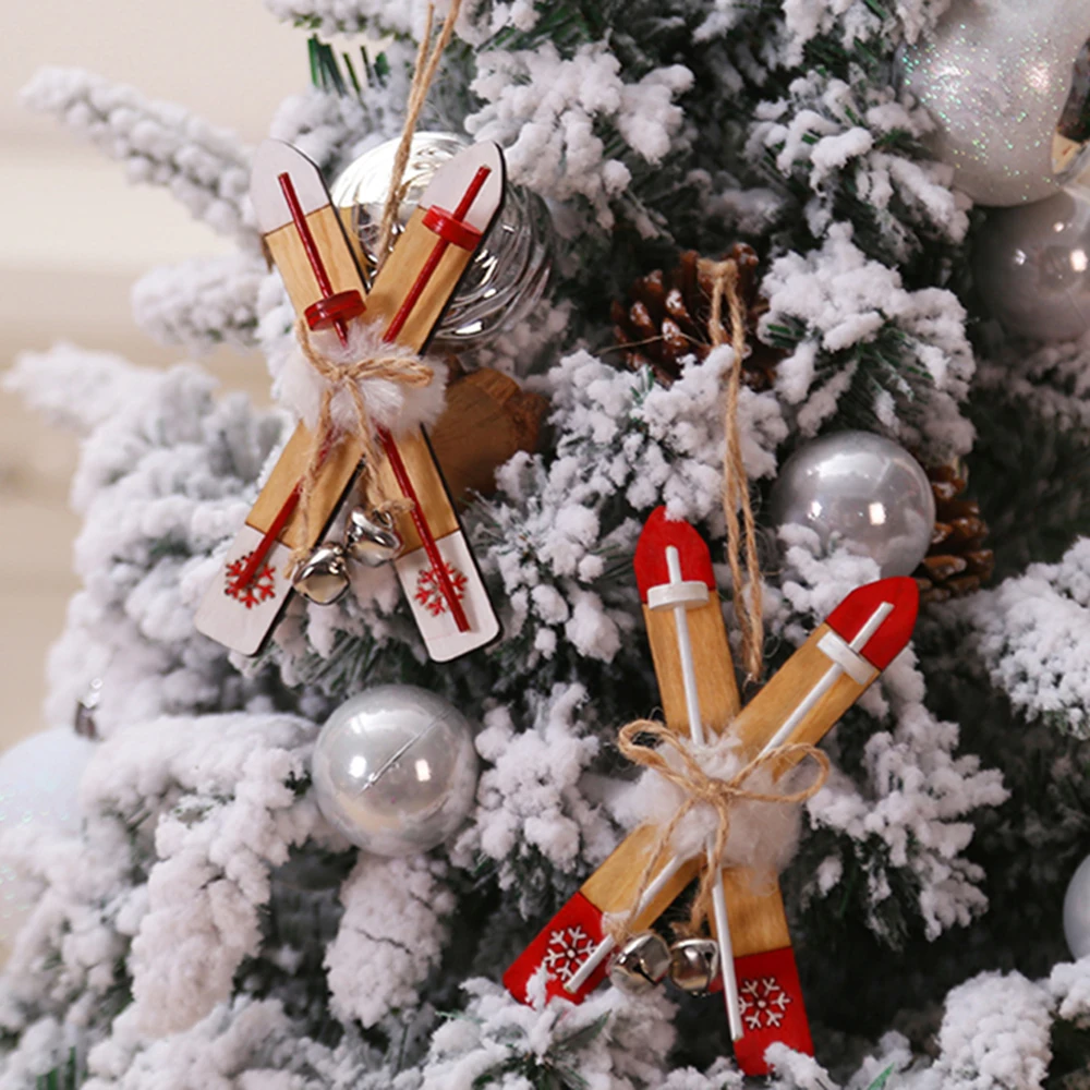 

Wooden Sleigh Pendant For Christmas Tree Decoration Christmas Tree Window Hanging Widget Christmas Festival Home Decoration