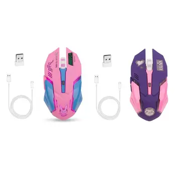 

Rechargeable LED Backlight Optical Game Mice 2400DPI 2.4G USB Wireless Mouse for PC Laptop Computer Girls Student