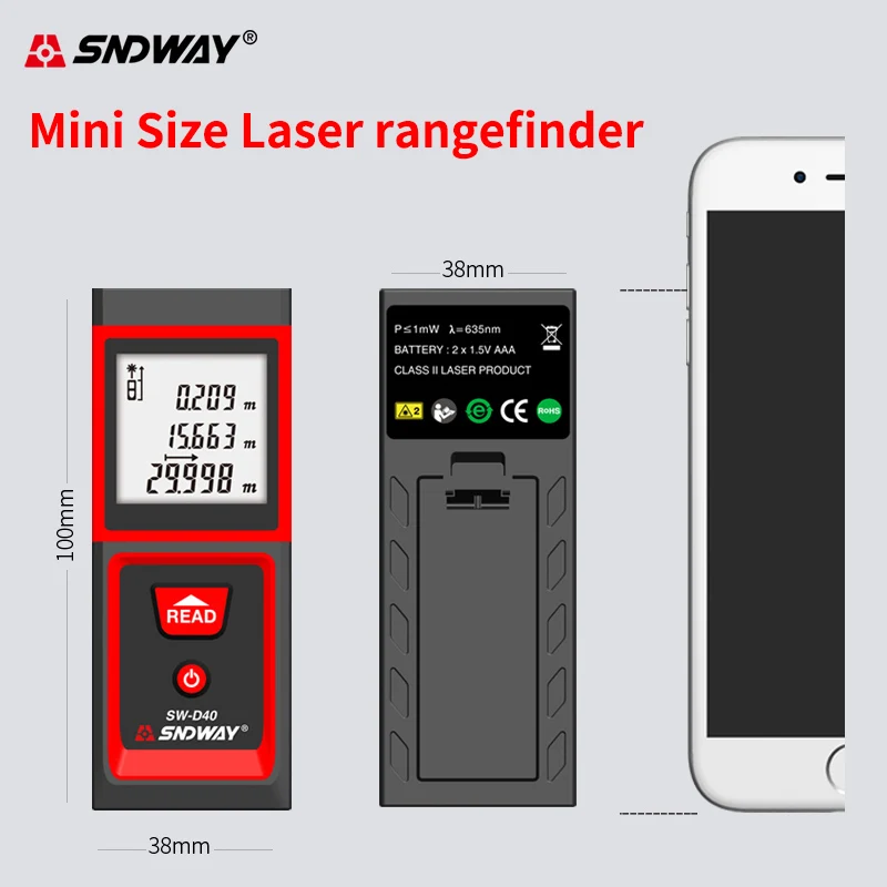 Sndway New Laser Meter Portable Mini Laser Rangefinder Distance Meter 40M Digital Range Finder Lazer Measure Electronic Roulette Sndway New Laser Meter Portable Mini Laser Rangefinder Distance Meter 40M Digital Range Finder Lazer Measure Electronic Roulette