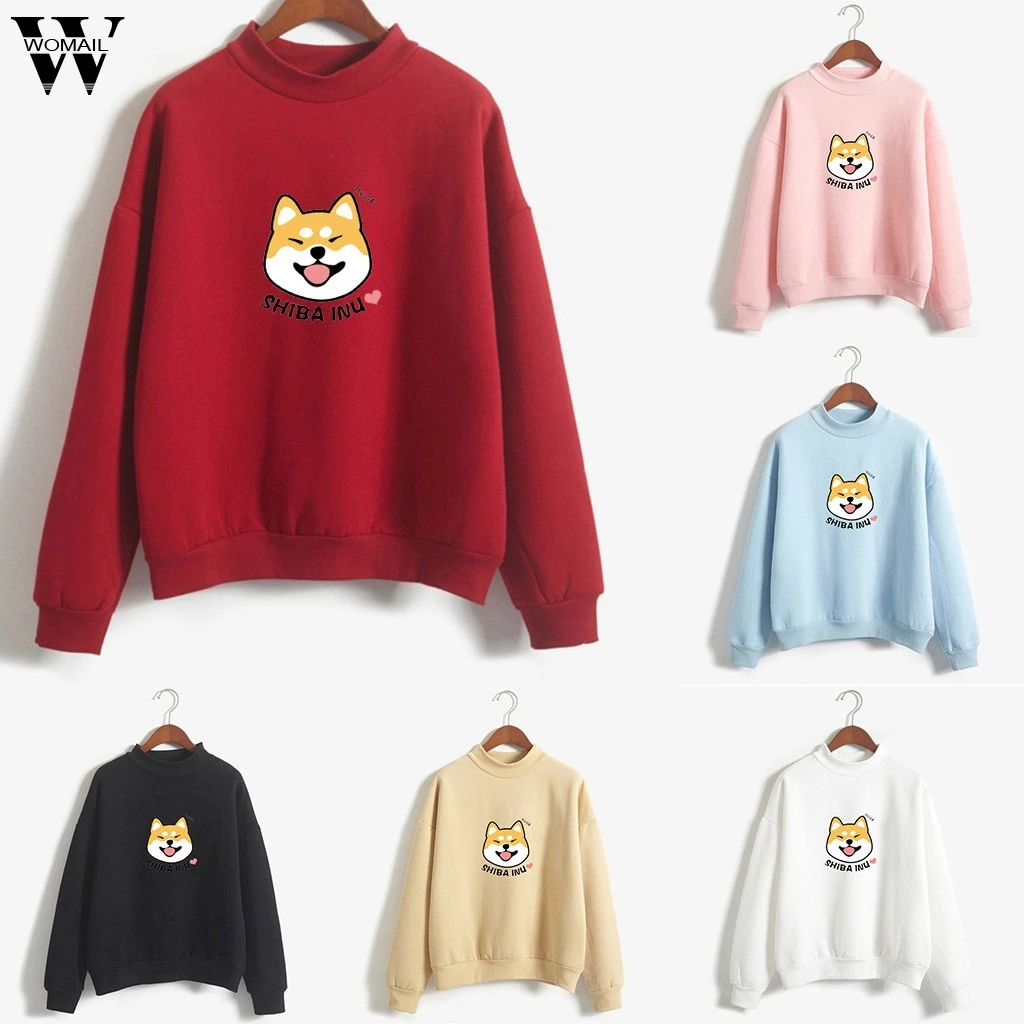 

2019 Autumn Winter Fleece Kawaii Harajuku Print Pullover Thick Loose Women Hoodies Korean style Sweatshirt Female Casual Coat 27