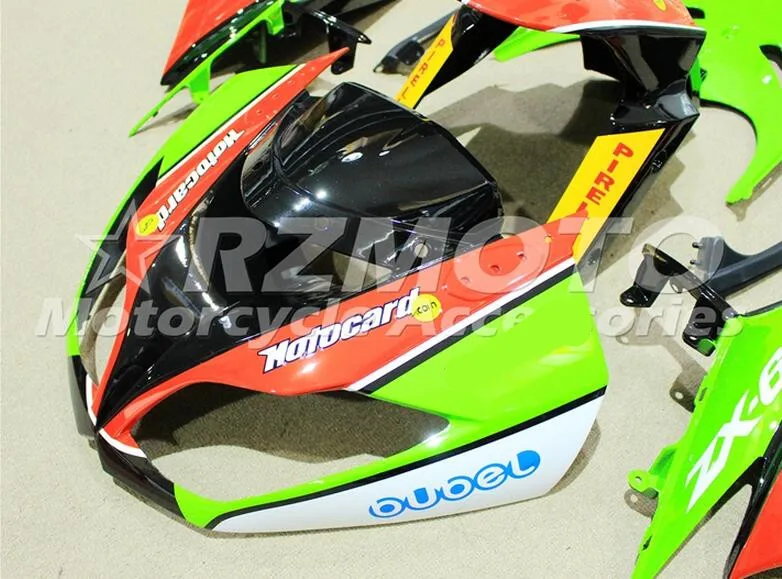 Литьевая Форма ABS Обтекатель Набор подходит для Kawasaki ZX6R 2009 2010 2011 2012 Обтекатели ZX-6R 09 10 11 12 ниндзя 636 холодный красный зеленый