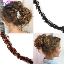 1 шт., синтетический грязный шиньон, Пончик, Гари, коричневый цвет, волосы булочки, упругие волосы, канатная Резиновая лента для наращивания волос