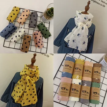

Winter new children's scarf Korean warm print men and women baby cotton linen creative scarf bib collar scarf boy girl scarf