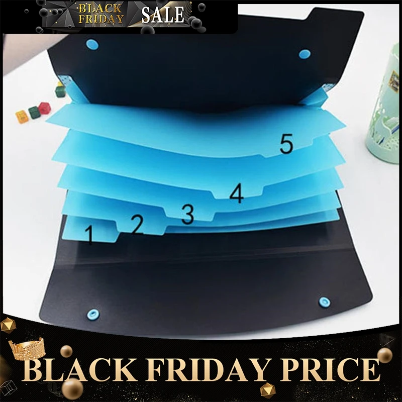 

Pockets Double Button A4 Expanding File Holder For Document Storage