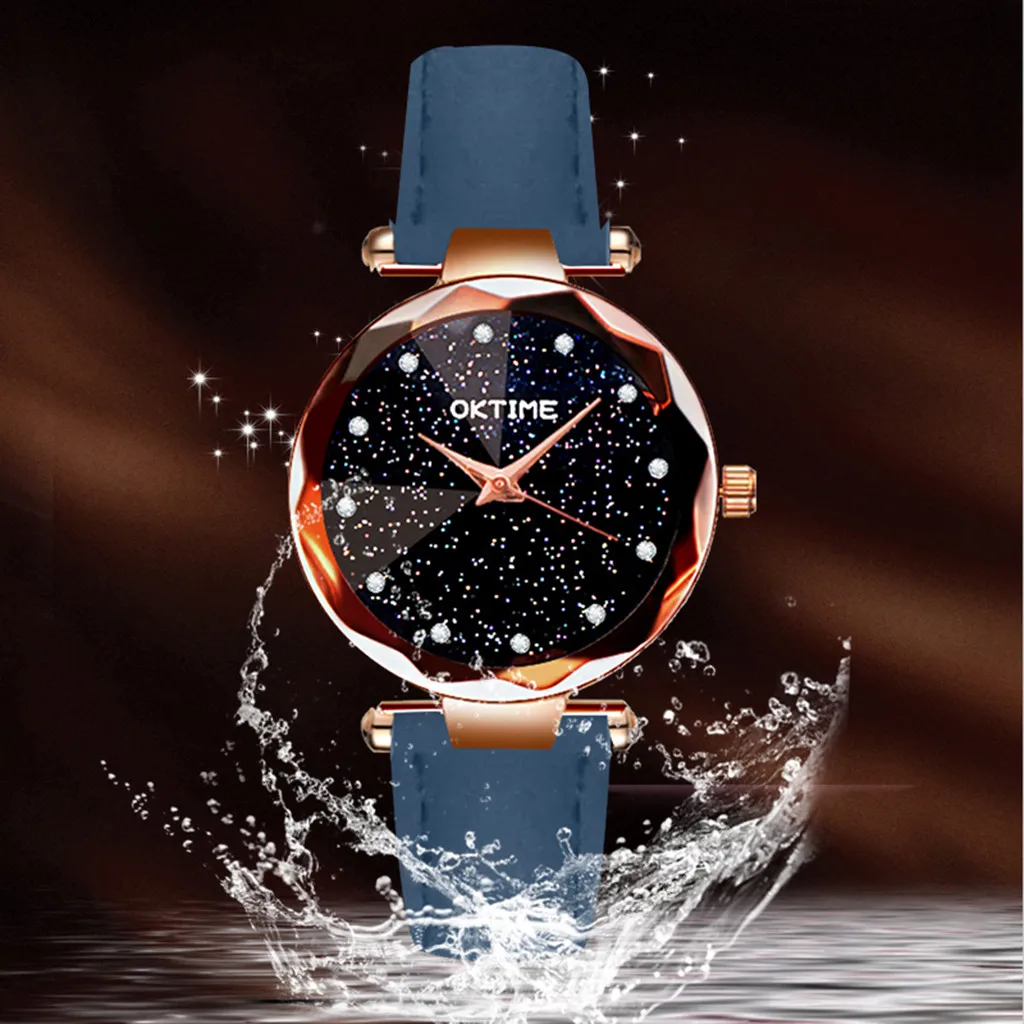 Elegant Ladies Quartz Wrist Watch Creative Fashion Belt Female Student Luxury Star Diamond Dial reloj mujer | Наручные часы