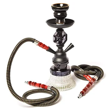 

2 Tubo Hookah Set Completo, Tubo di Silicone Braciere Narghilè 11" Acqua Shisha Bong di Vetro Artigianale di Vetro Base