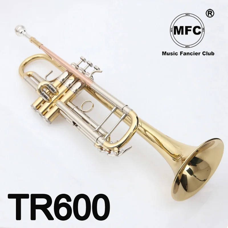 

Музыка любитель клуб Bb Труба TR-600 фосфора Медь Музыкальные инструменты профессиональный Трубы 600 в комплекте Чехол мундштук