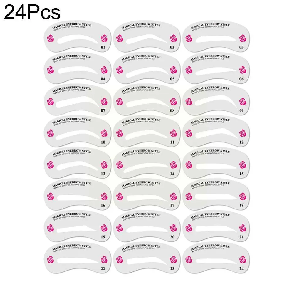 20pcs Eyebrow Stencil Makeup Set Eye Brow Diy Drawing Reusable Card Template Tools Guide Grooming Beauty Shaping Stylin S9y9 | Красота и