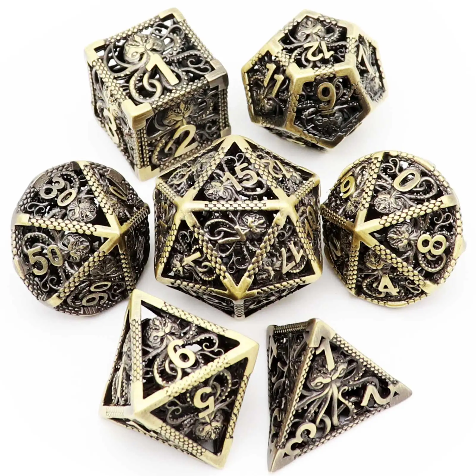  Metal dice Set D&D, Polyhedron DND7 Dungeons and