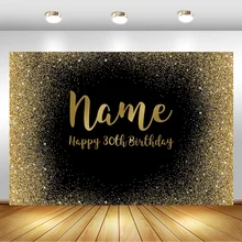 Glitter Golden Birthday Party Decoration For Photography Customize Backdrop For Photocall Boda Wedding Bridal Shower Backdrop