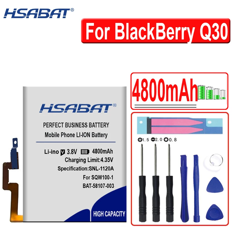 HSABAT 4800mAh bath-58107-003 Аккумулятор для BlackBerry Passport 4G Q30 SQW100-1 SQW100-3 Windermere