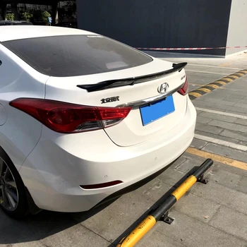 

UBUYUWANT For Hyundai Elantra 2012-2016 Rear Trunk Spoiler High Quality ABS Material Primer Color Car Tail Wing Decoration