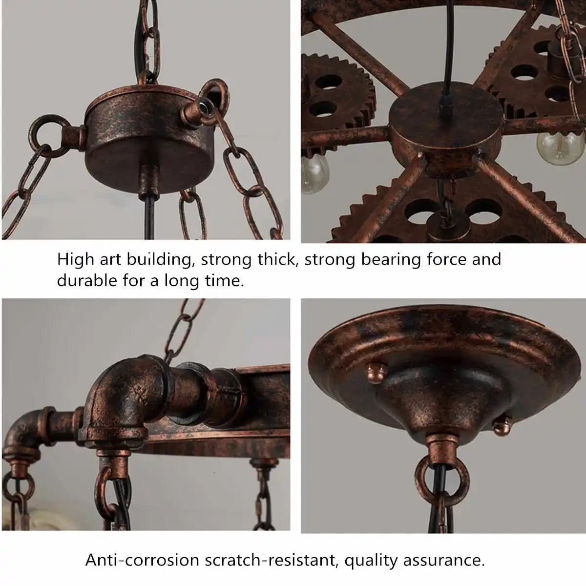 Retro pendant lamp Iron Fixture LED Ceiling Lamp Industrial Chandelier E27 Indoor Lighting for Loft Bar Steampunk Light Fixture