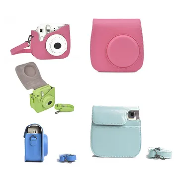 

PU Instant Camera Bag Case for Fujifilm Instax Mini 9 Mini 8 8+ Leather Camera Shoulder Bags Protect Case with Strap