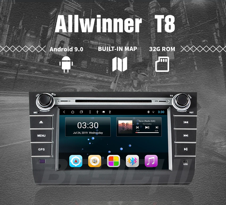 Perfect Bfeichi android 9.0 car dvd  for  Suzuki Swift 2004 2005 2006 2007 2008 2009 2010 dvd player navigation 1