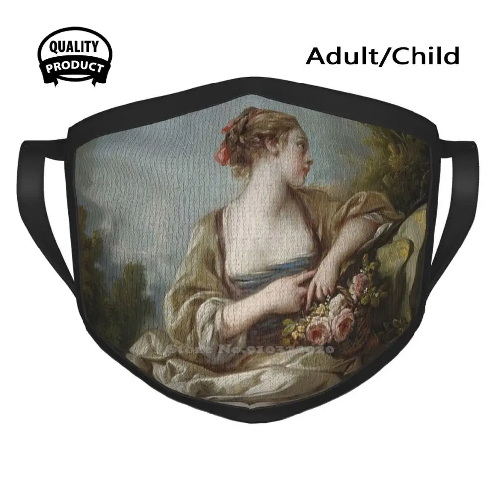 

Маска для рта «Молодой садоводчик», маска на лицо для молодого сада Франсуа баскетбола, мяча, Рококо