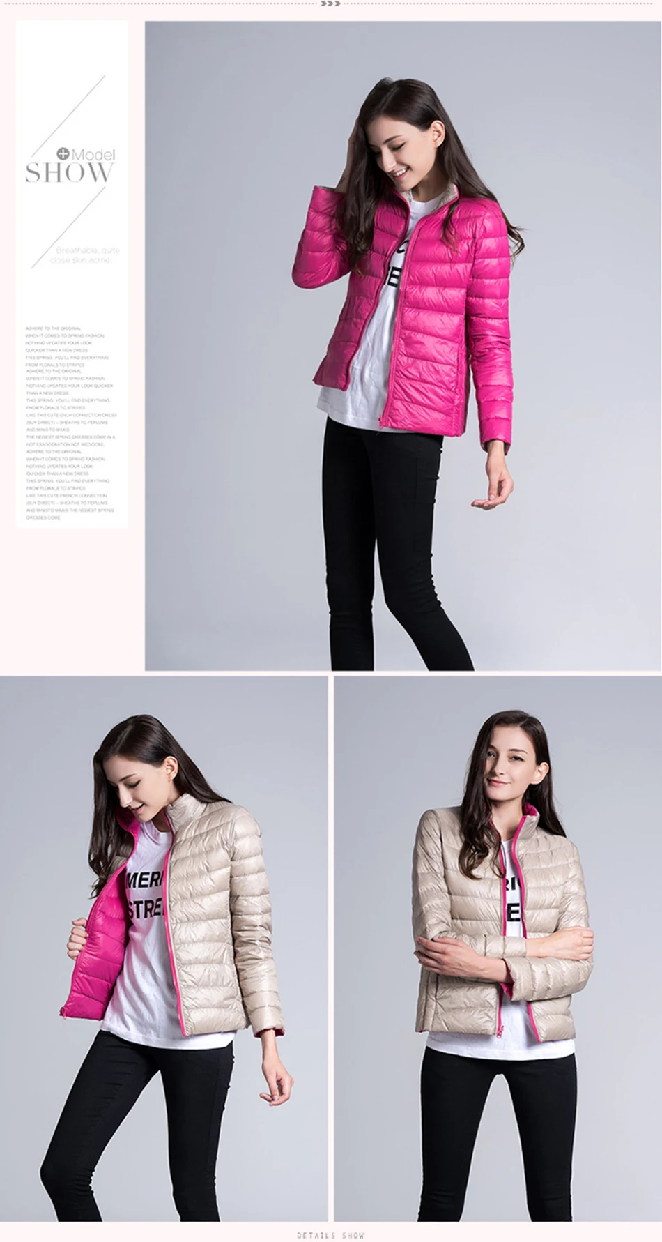 Женское пуховое пальто, легкая куртка-пуховик, новинка года, осенне-зимнее пальто, куртки, двухсторонняя Женская куртка, большие размеры, M-4XL