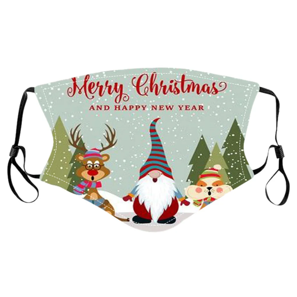 Face Christmas Dustproof Mask Reusable Colorful Printing Fabric Fashion Washable Outdoor Breathable 2020 Hot Sell | Дом и сад