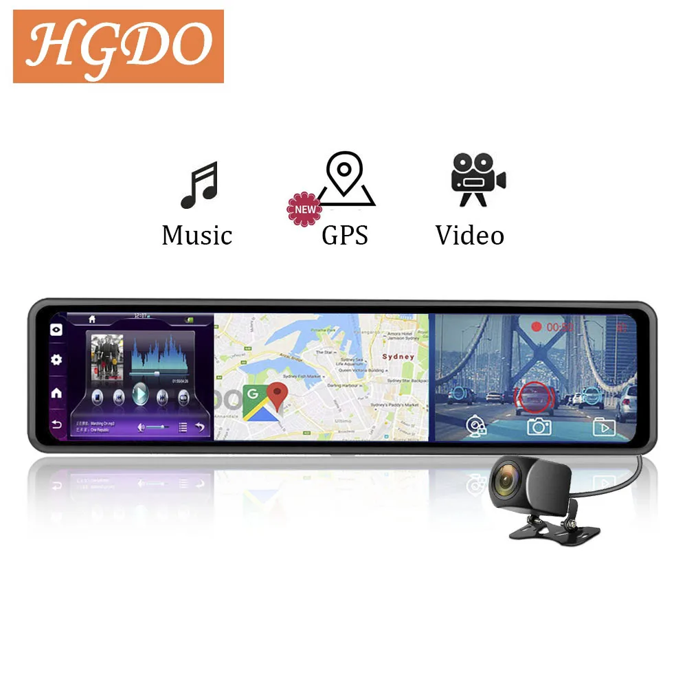Видеорегистратор HGDO 4G 12 &quot Автомобильный видеорегистратор с двойным объективом