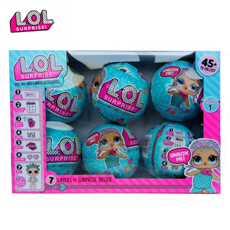 Сюрприз L.O.L! Куклы lol случайные 3 шт. 6 игрушки для девочек сюрприз кукла-Куклы