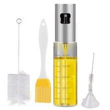 4 шт кухонные дозаторы для пикников, распылитель для масла, набор из нержавеющей стали, портативные с кистью, бутылки для выпечки, вечерние, воронки для жарки, барбекю