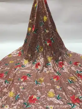 

2020latest mEmbroidered sequins lace high quality Embriodered lace African sequince Lace Fabric for party Long Dresses lace