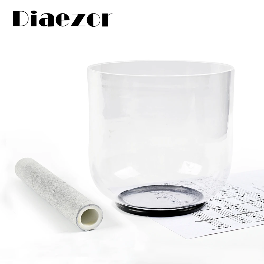 

Diaezor 3th octave 7.25"Perfect Musical note G or G# or A note Clear Pure Quartz Crystal Singing Bowl