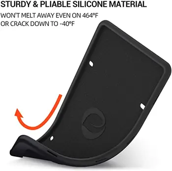 

Silicone License Plate Frame 2-Pack with Mounting Accessories Black, Rust-Proof, Rattle-Proof, Weather-Proof, Wont Block Letters