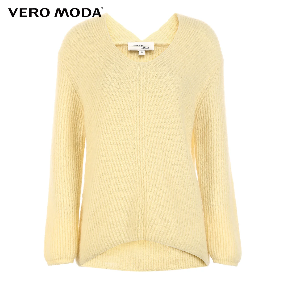 Vero Moda женский шерстяной мохер свободный свитер чистый вязаный Топ | 318413598