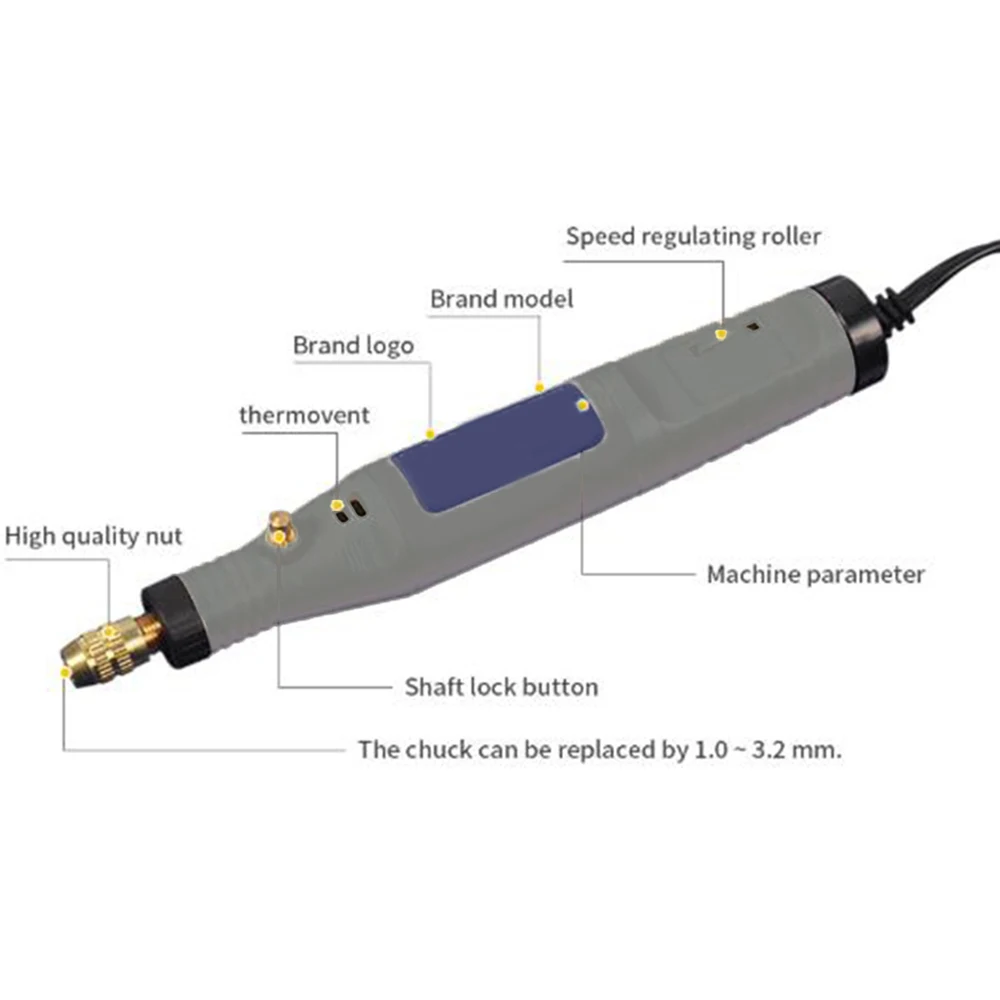 

18V 18000RPM Electric Grinder Engraving Pen Set Mini Drill Rotary Tool Accessory