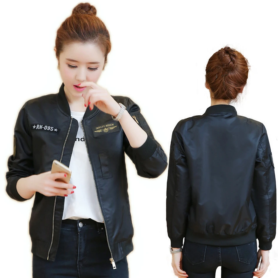 Chaquetas mujer, uniformes de aviador de talla grande para otoño e invierno, ropa de tendencia para mujer, pantalones cortos salvajes gruesos coreanos, bajos sueltos|chaquetas básicas| - AliExpress