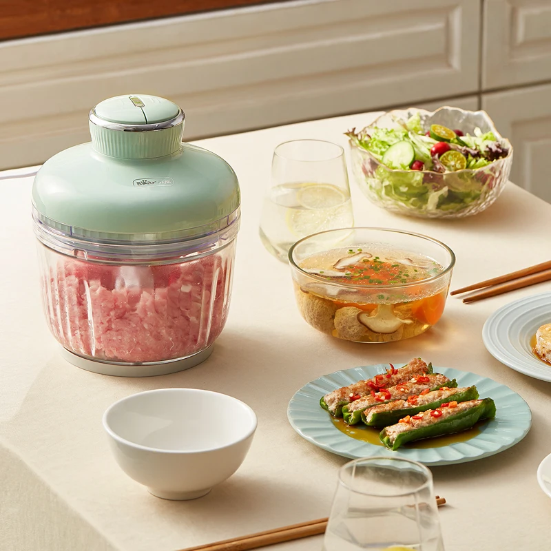 Kitchen Supplies Green Manual Blender Meat Machine Vegetable Cutter Round Slicer Home Gadgets Fleischwolf Meat Grinders EB50MG